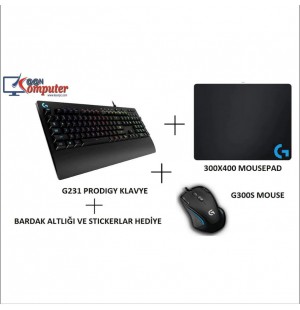 LOGITECH G300s Mouse+Mousepad+G213 Klavye SET